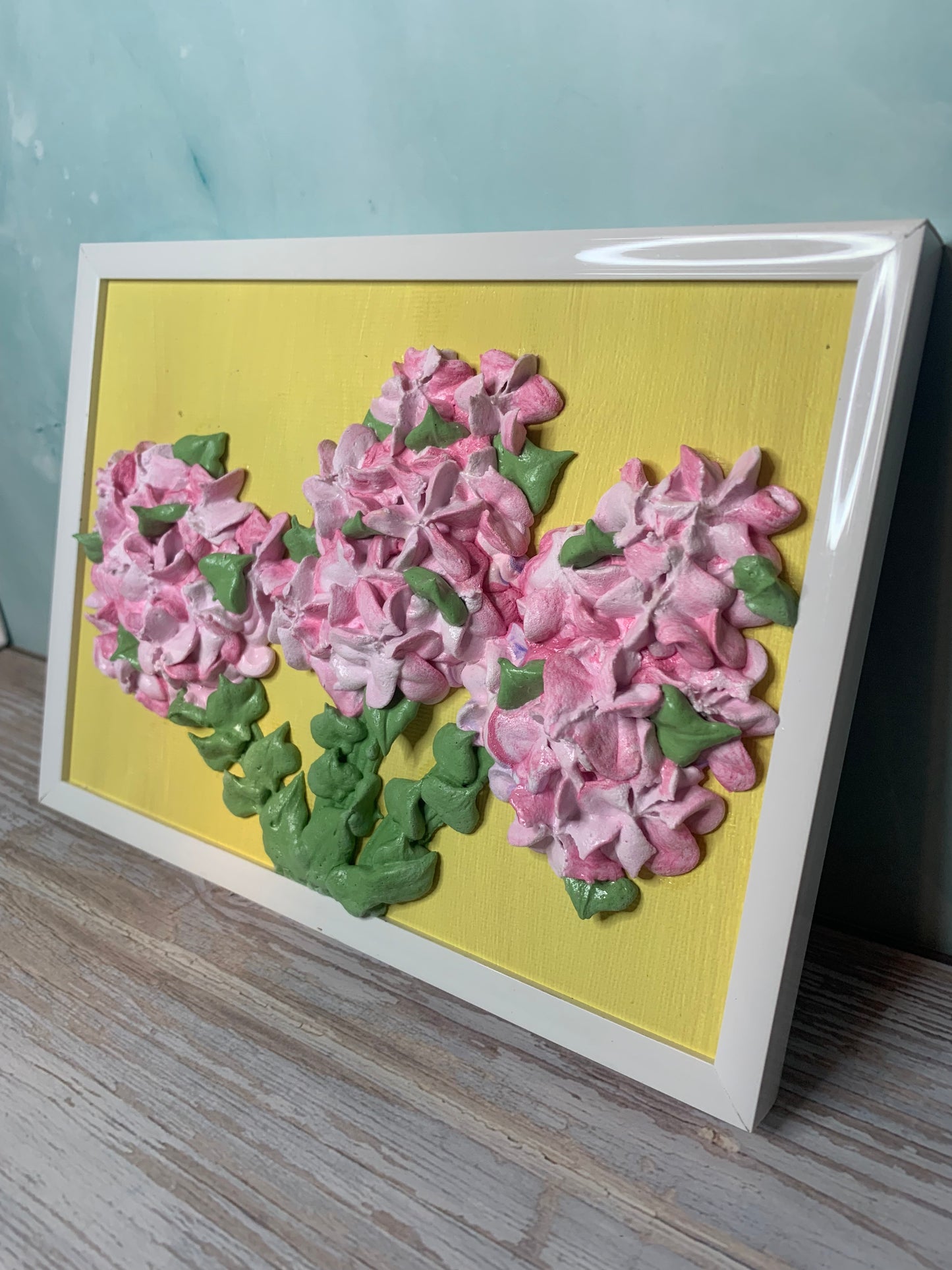 Hydrangeas Textured Painting